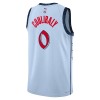 Camiseta Hombre NBA Washington Wizards Bilal Coulibaly 2024-25 Nike City Edition Azul Swingman